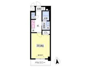 AGORA中原【406号室】の間取り