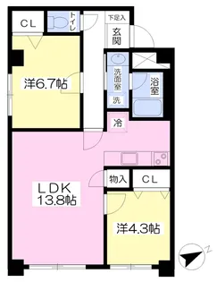 ハイツユートピア【205号室】の間取り