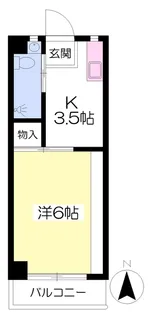 第6グリーンハイツ【410号室】の間取り