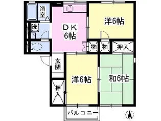ルミエールおおすみ1【202号室】の間取り