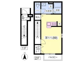 four fifth【201号室】の間取り