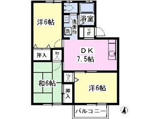 パレスアイビス【101号室】の間取り