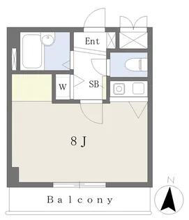 エスポワール松山【205号室】の間取り