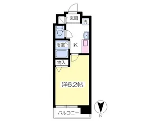 SHICATA SIX BLDG【802号室】の間取り