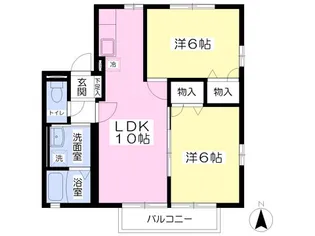 カンパーニュ穂波参番館【102号室】の間取り