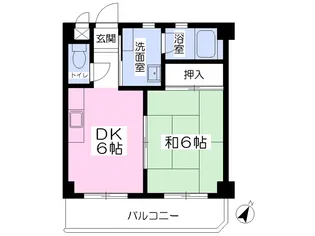 ボヌール片野【503号室】の間取り