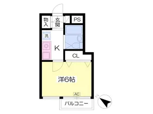 クレセントユニ高津【405号室】の間取り
