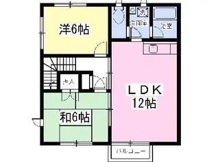 エクレールB【201号室】の間取り