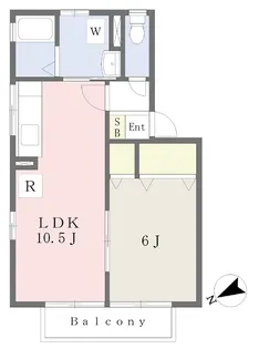 クレール泉Ⅱ【202号室】の間取り