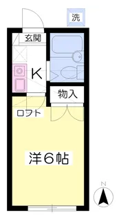 キャッスル厚木【108号室】の間取り