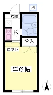 キャッスル厚木【204号室】の間取り