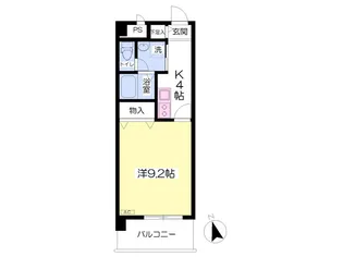 Mayfair center square【105号室】の間取り