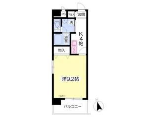 Mayfair center square【307号室】の間取り