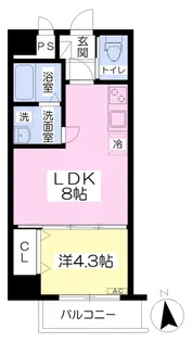 FELICE大手町【105号室】の間取り
