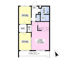 グランデYABURI【101号室】の間取り