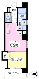 Mayfair kiyacho square【602号室】の間取り