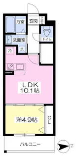 リフィールド東姫路駅前【206号室】の間取り