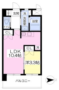 Mayfair ASODA square【303号室】の間取り