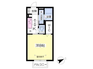 シャングリラ八乙女【103号室】の間取り