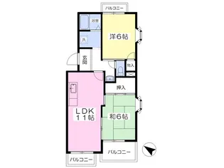 ヴァンベール小島【201号室】の間取り