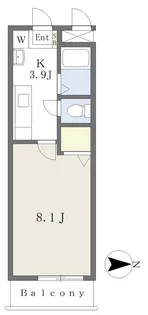 メゾン・エクリュ【103号室】の間取り