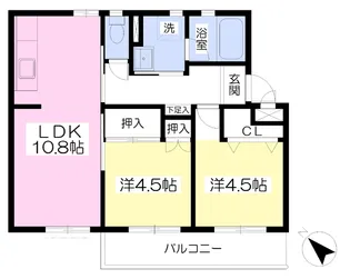 ルネッタ青山【2階】の間取り