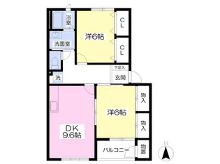 カーム高森Ⅱ【302号室】の間取り