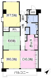シンフォニーガーデン【401号室】の間取り