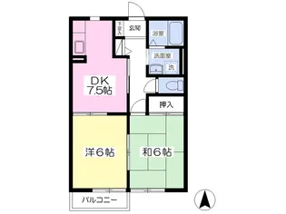 セルフィーユA棟【202号室】の間取り