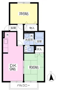セジュール南斎院【202号室】の間取り