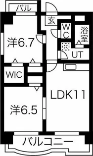 サンライズ八熊【9階】の間取り