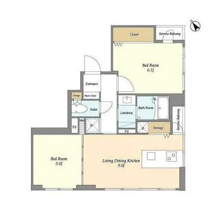 TIME SHARING 門前仲町【4階】の間取り