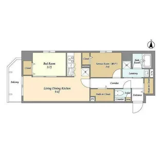 グランエール森下WEST【2階】の間取り