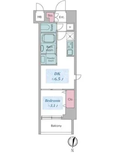 ジニア深川住吉【4階】の間取り