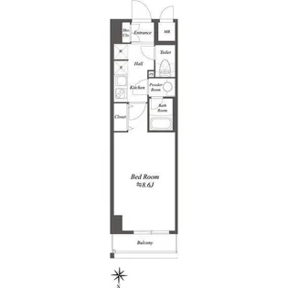 ルクレ両国【2階】の間取り