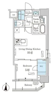 パークアクシス錦糸町WEST【4階】の間取り