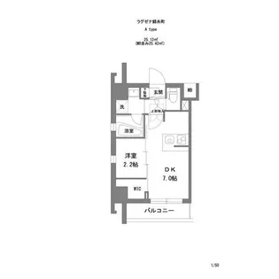ラグゼナ錦糸町【6階】の間取り
