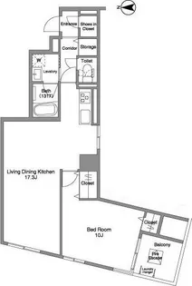 コンフォリア銀座EAST【14階】の間取り