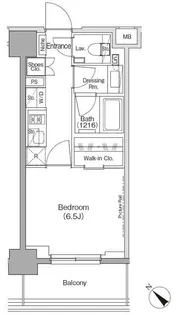 ザ・パークハビオ月島フロント【5階】の間取り