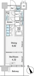 プレノ清澄庭園【3階】の間取り