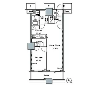 THE TOKYO TOWERS MIDTOWER【21階】の間取り