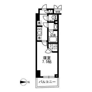 レジディア亀戸【6階】の間取り