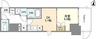 OPENBLOOMSUMIDAYAHIRO【9階】の間取り