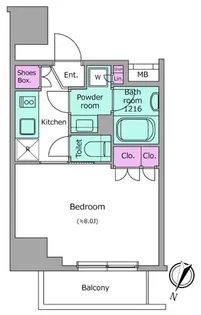 ブラウ門前仲町【6階】の間取り