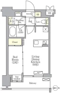 エル・セレーノ清澄白河【6階】の間取り