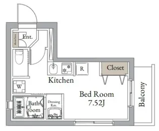 ヴィンテージCITY月島【3階】の間取り