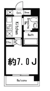 ドゥーエ西大島II【14階】の間取り