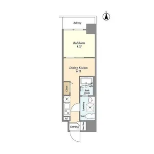 プライマル西大島駅前【11階】の間取り
