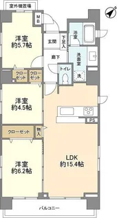 ゼファー月島【5階】の間取り