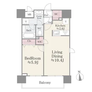 パーク フィル ヴェール【14階】の間取り